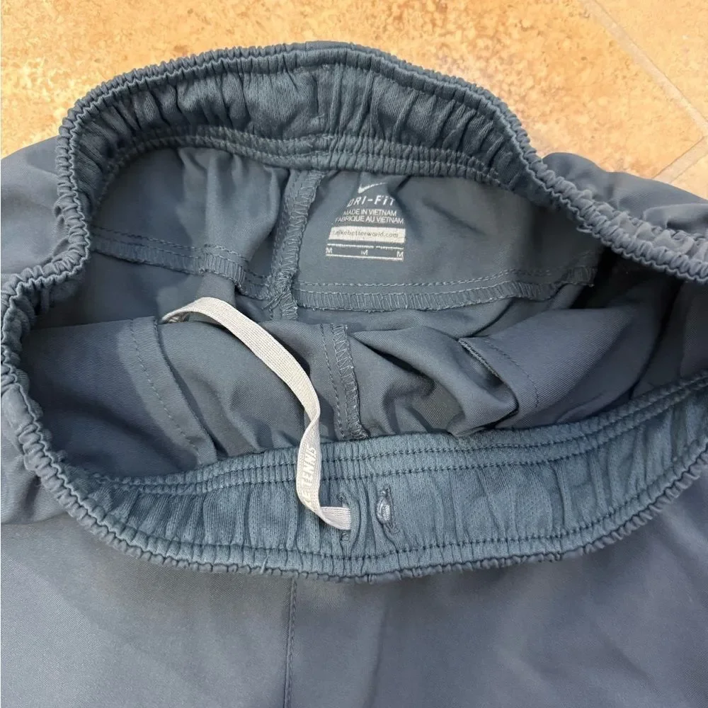 Nike Dark Blue Gym Shorts with White Swoosh